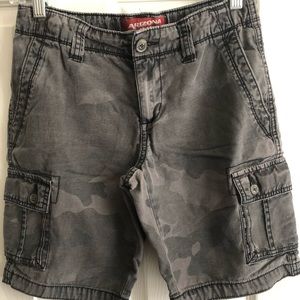 2 Pairs Arizona Camouflage/Gray Boys Cargo Shorts
